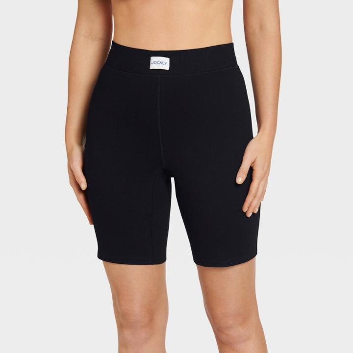 Jockey Generation Women's Cotton Stretch Lounge Bike Shorts - Black