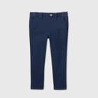 Toddler Boys' Stretch Uniform Straight Fit Pants With Rib Waistband - Cat & Jack Navy