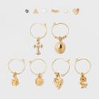 Studs And Hoops With Charms Earring Set 6ct - Wild Fable,