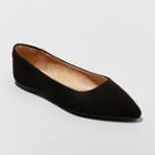 Women's Corinna Pointed Toe Ballet Flats - A New Day Black