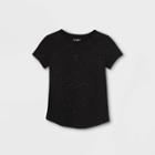 Girls' Sparkle Short Sleeve T-shirt - Cat & Jack Black