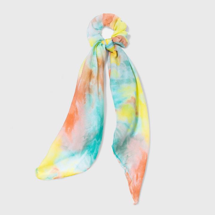 Tie-dye Printed Chiffon Scarf Twister - Wild Fable