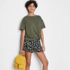 Women's Short Sleeve Relaxed Fit T-shirt - Wild Fable Olive Green