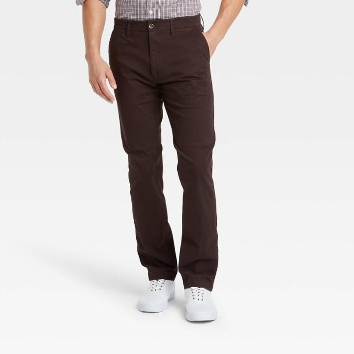 Men's Tall Slim Fit Chino Pants - Goodfellow & Co Natures Brown