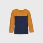 Toddler Boys' Long Sleeve Colorblock T-shirt - Cat & Jack Navy