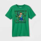 Kids' Minecraft Steve/creepy Short Sleeve Graphic T-shirt - Green