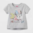 Toddler Girls' Disney Minnie Mouse American T-shirt - Gray