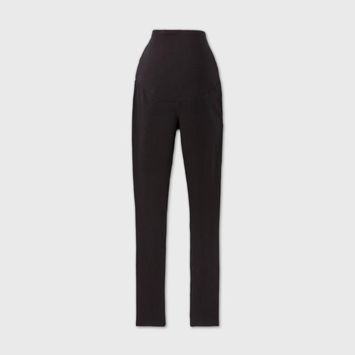 Maternity Cross Panel Knit Leggings - Isabel Maternity By Ingrid & Isabel Black