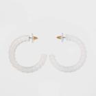 Sugarfix By Baublebar Retro Clear Acrylic Hoop Earrings - White