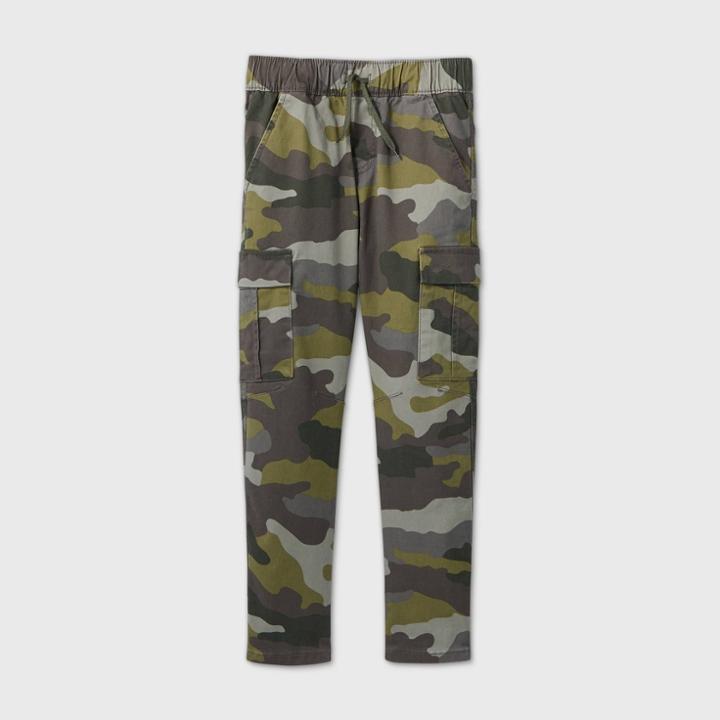 Boys' Stretch Pull-on Cargo Jogger Fit Pants - Cat & Jack Green