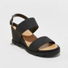 Women's Amara Band Sling Overlasted Strap Wedge Pumps - Universal Thread Black
