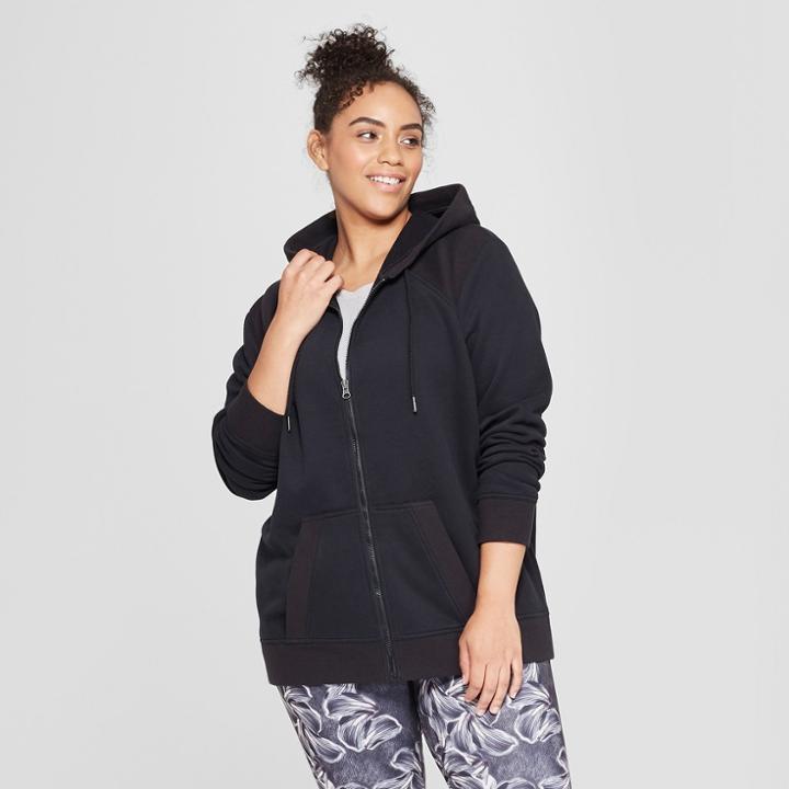 Women's Plus Size Authentics Full Zip Fleece - C9 Champion Black