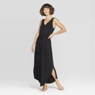 Women's Sleeveless V-neck Maxi Dress - A New Day Black