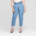 Women's Plus Size Mid-rise Relaxed Pants - Who What Wear Indigo (blue)