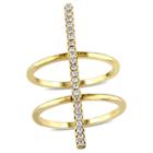 Target 0.44 Ct. T.w. Cubic Zirconia Bar Ring In Yellow Plated Sterling Silver - 9 - White,