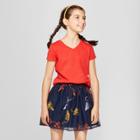 Girls' Short Sleeve Sparkle T-shirt - Cat & Jack Red
