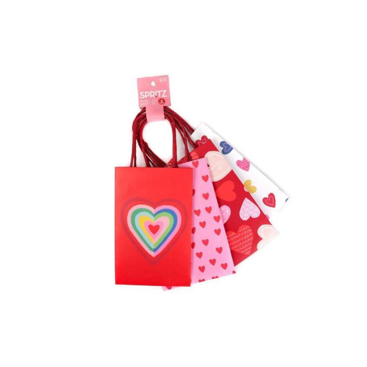 Spritz 4ct Jr Tote Valentine's Gift Bag Classic Val -