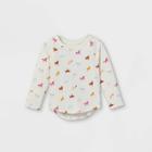 Toddler Girls' Unicorn Long Sleeve T-shirt - Cat & Jack Cream