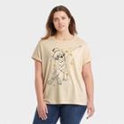 Women's Disney Tinkerbell Plus Size Short Sleeve Graphic T-shirt - Tan