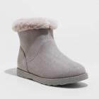 Girls' Georgeina Faux Suede Shimmer Shearling Boots - Cat & Jack Gray