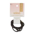 Scunci Basic Hair Band With Gold Metallic Textured - Black