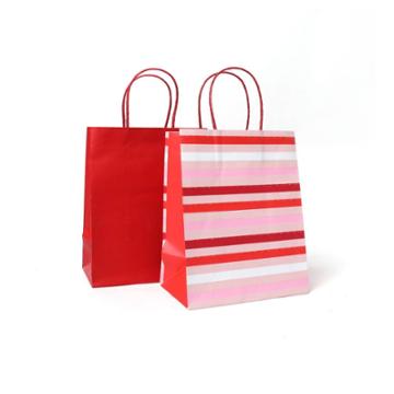 Spritz 2ct Valentine's Cub Bag Stripes Solid Red -