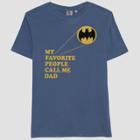 Junk Food Men's Batman Fathers Day Short Sleeve T-shirt - Blue