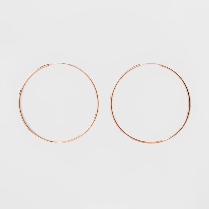 Target Rose Plated Large Endless Hoop Earrings 14kt - A New Day Rose