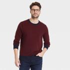 Men's Regular Fit Crewneck Pullover Sweater - Goodfellow & Co Pomegranate