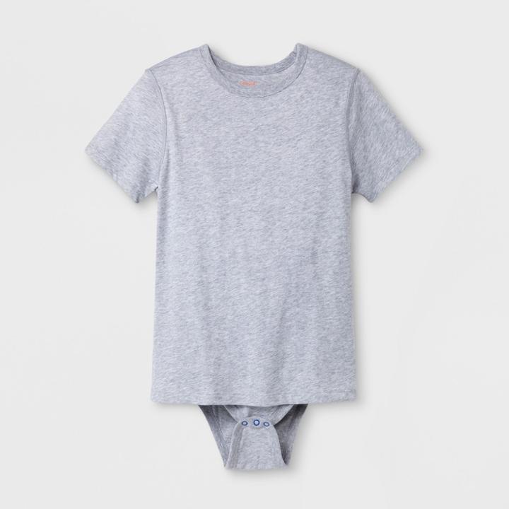Boys' Adaptive Bodysuit - Cat & Jack Heather Gray L, Boy's,