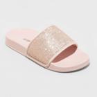 Girls' Anna Glitter Slide Sandals - Cat & Jack Pink