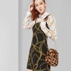 Women's Strappy Knit Chain Print Dress - Wild Fable Black
