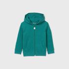 Toddler Boys' Waffle Knit Hooded Zip-up Long Sleeve T-shirt - Cat & Jack Green