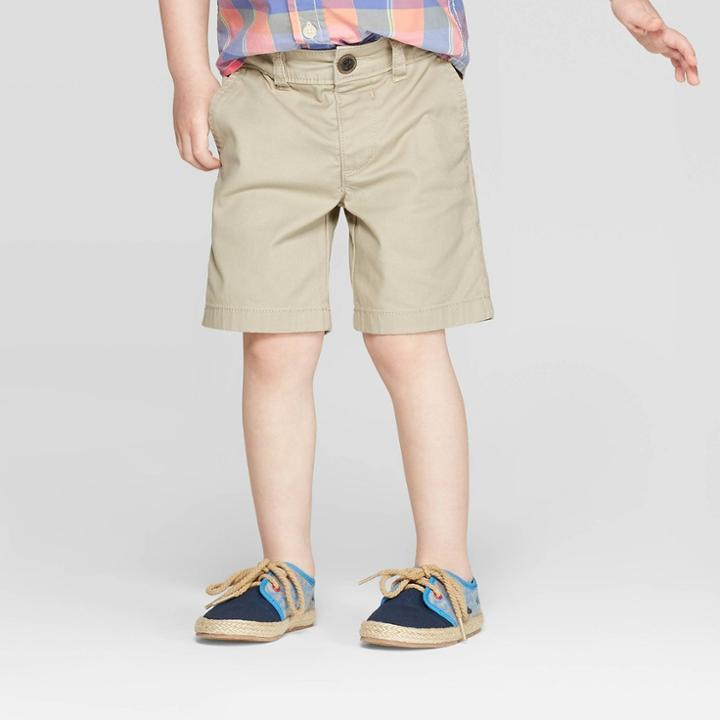 Oshkosh B'gosh Toddler Boys' Flat Front Shorts - Khaki 3t, Boy's, Brown