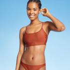 Juniors' Longline Bikini Top - Xhilaration Rust