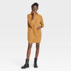Women's Long Sleeve Hoodie Dress - Who What Wear Brown