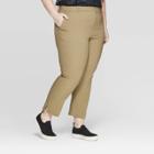 Women's Plus Size Mid-rise Ankle Length Skinny Fashion Pants - Prologue Olive (green)