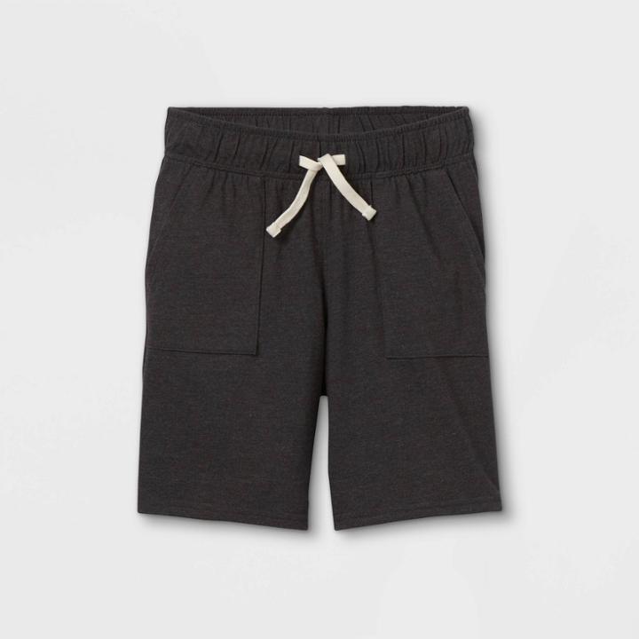 Boys' Knit Pull-on Shorts - Cat & Jack Charcoal Gray