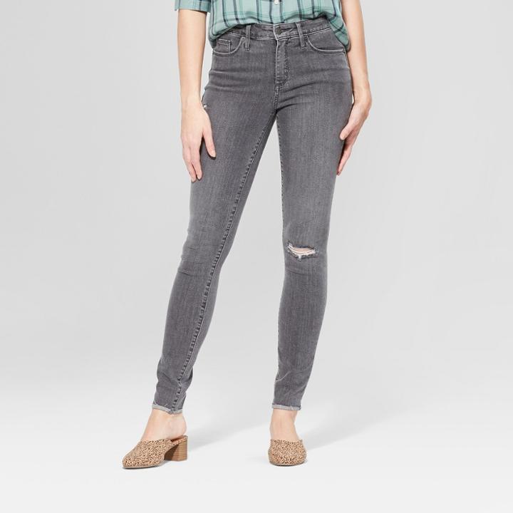 Women's High-rise Skinny Jeans - Universal Thread Gray Wash