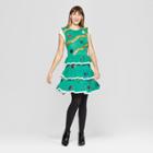 33 Degrees Women's Christmas Tree Dress - 33degrees - Green
