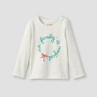 Toddler Girls' 'our Family Is Magical' Long Sleeve Graphic T-shirt - Cat & Jack Cream