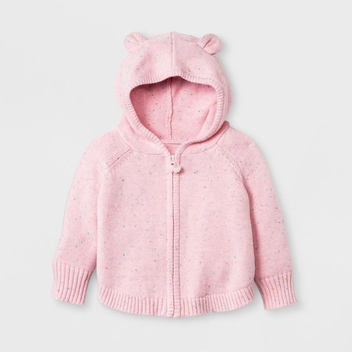 Baby Girls' Sweater Poncho - Cat & Jack Pink Newborn