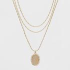 Sugarfix By Baublebar Layered Druzy Necklace - Gray, Girl's