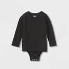 Toddler Kids' Long Sleeve Bodysuit - Cat & Jack Black