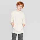Boys' Long Sleeve Hooded T-shirt - Cat & Jack White Xs, Boy's, Beige