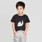 Toddler Boys' Astronaut Moon Graphic Short Sleeve T-shirt - Cat & Jack Black
