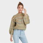 Women's Crewneck Pullover Sweater - Universal Thread Green Wave