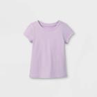 Toddler Girls' Solid Short Sleeve T-shirt - Cat & Jack Purple