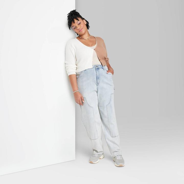 Women's Plus Size Super-high Rise Utility Straight Jeans - Wild Fable