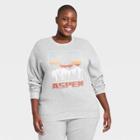 Zoe+liv Women's Plus Size Aspen Graphic Sweatshirt - Gray